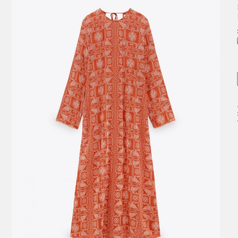 ZARA Long Embroidered Dress S,M - Picture 10 of 16